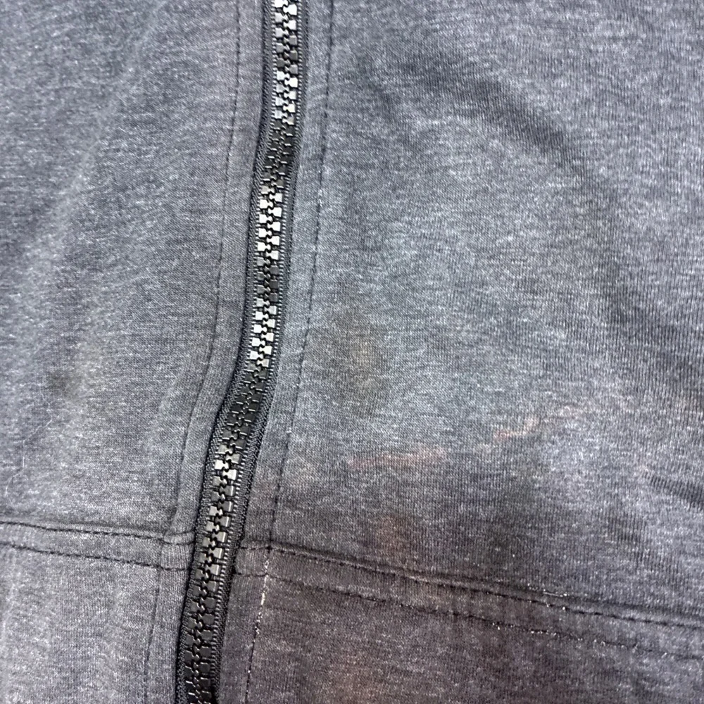 Milwaukee Zip Up Hoodie Mens Medium Black Distressed Heavyweight Workwear - Picture 3 of 12